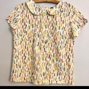 Anthropology Pretty Vacant Peter Pan Collar Blouse